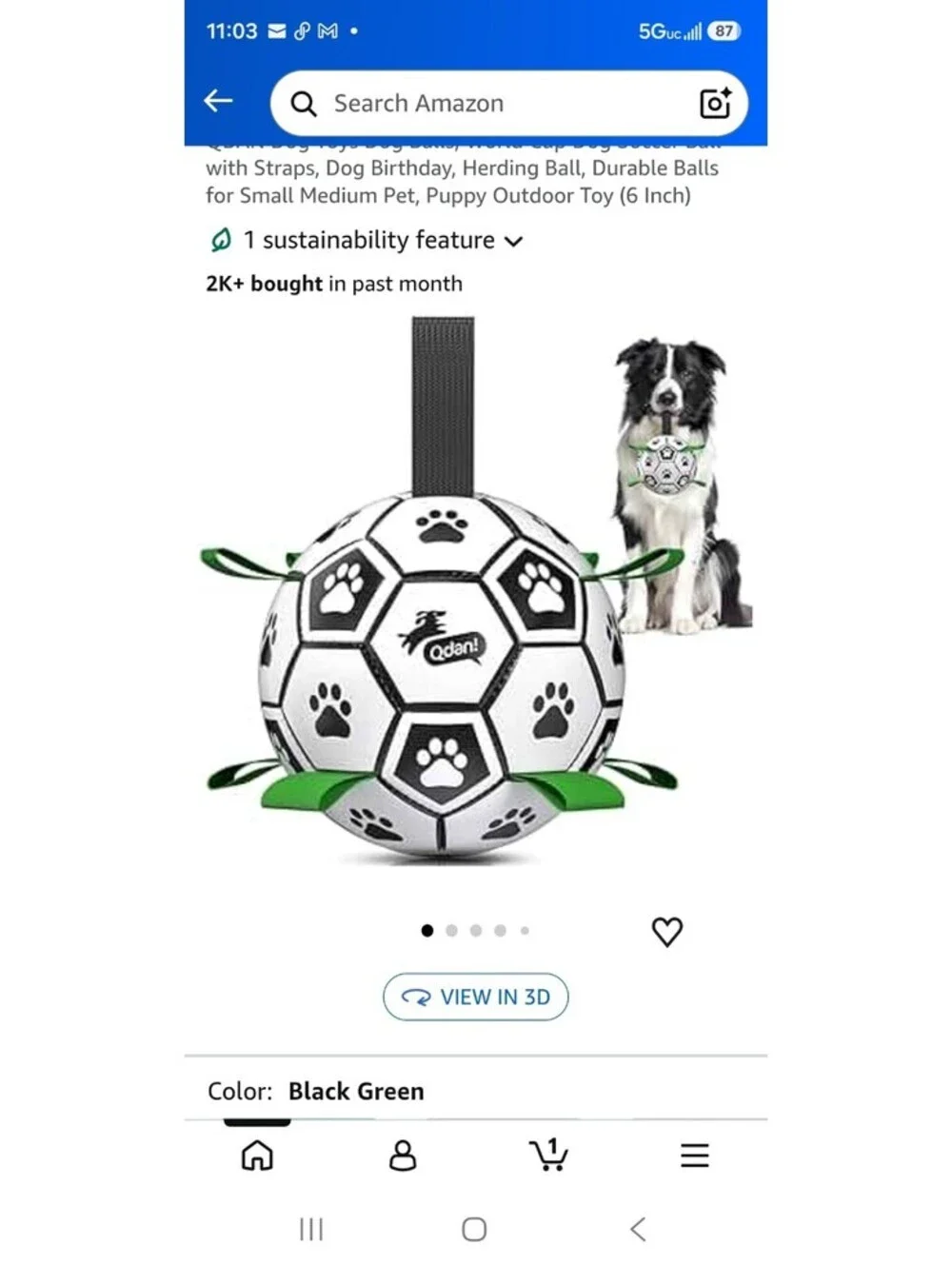 Dog soccer ball with pump World Cup dog park